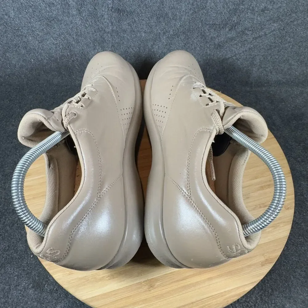 S SAS Walk Easy Be Happy Women's 9 N Brown Leather Walking Sneaker Shoes‎